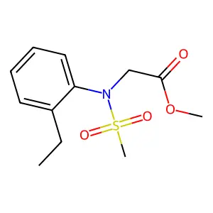 methyl N-(2-ethylphenyl)-N-(methylsulfonyl)glycinate structure