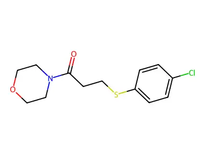 3-[(4-Chlorophenyl)sulfanyl]-1-(morpholin-4-yl)propan-1-one structure