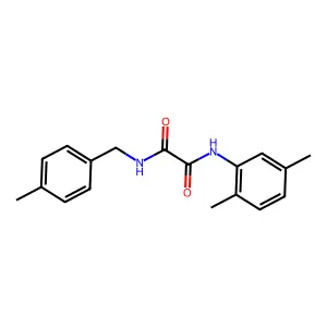 N-(2,5-dimethylphenyl)-N'-(4-methylbenzyl)ethanediamide structure