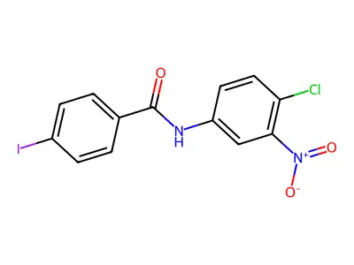 N-(4-chloro-3-nitrophenyl)-4-iodobenzamide structure