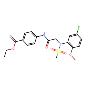 Ethyl 4-({[5-chloro-2-methoxy(methylsulfonyl)anilino]acetyl}amino)benzoate structure