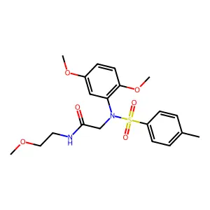 2-(2,5-dimethoxy-N-(4-methylphenyl)sulfonylanilino)-N-(2-methoxyethyl)acetamide structure