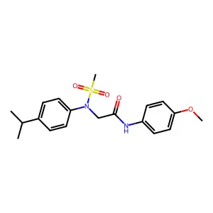 N-(4-methoxyphenyl)-2-(N-methylsulfonyl-4-propan-2-ylanilino)acetamide structure