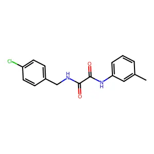 N-[(4-chlorophenyl)methyl]-N'-(3-methylphenyl)oxamide structure