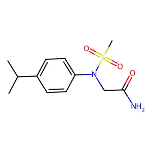 2-(N-methylsulfonyl-4-propan-2-ylanilino)acetamide structure