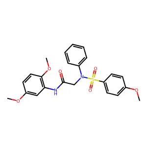 N-(2,5-dimethoxyphenyl)-2-(N-(4-methoxyphenyl)sulfonylanilino)acetamide structure