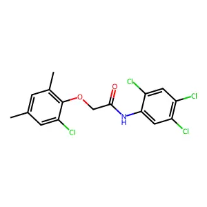 2-(2-chloro-4,6-dimethylphenoxy)-N-(2,4,5-trichlorophenyl)acetamide structure