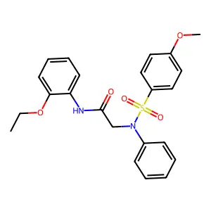 N-(2-ethoxyphenyl)-2-(N-(4-methoxyphenyl)sulfonylanilino)acetamide structure