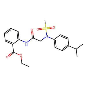 Ethyl 2-({[4-isopropyl(methylsulfonyl)anilino]acetyl}amino)benzoate structure