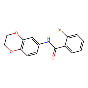 2-bromo-N-(2,3-dihydro-1,4-benzodioxin-6-yl)benzamide structure