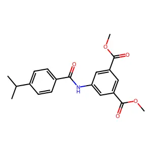 Dimethyl 5-({[4-(propan-2-yl)phenyl]carbonyl}amino)benzene-1,3-dicarboxylate structure