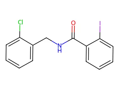 N-[(2-chlorophenyl)methyl]-2-iodobenzamide structure