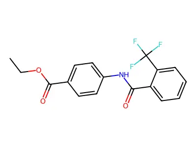 Ethyl 4-{[2-(trifluoromethyl)benzoyl]amino}benzoate structure