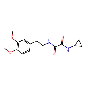 N-cyclopropyl-N'-[2-(3,4-dimethoxyphenyl)ethyl]ethanediamide structure
