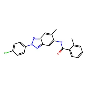 N-[2-(4-chlorophenyl)-6-methylbenzotriazol-5-yl]-2-methylbenzamide structure
