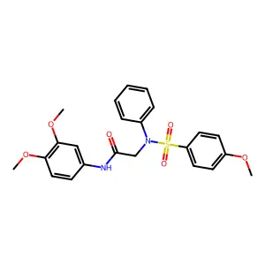 N-(3,4-dimethoxyphenyl)-2-(N-(4-methoxyphenyl)sulfonylanilino)acetamide structure