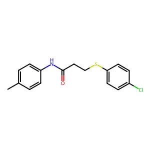 3-(4-chlorophenyl)sulfanyl-N-(4-methylphenyl)propanamide structure