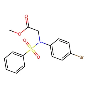 Methyl N-(4-bromophenyl)-N-(phenylsulfonyl)glycinate structure