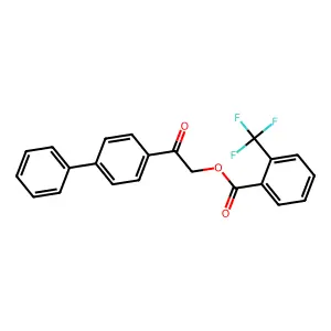 2-(Biphenyl-4-yl)-2-oxoethyl 2-(trifluoromethyl)benzoate structure