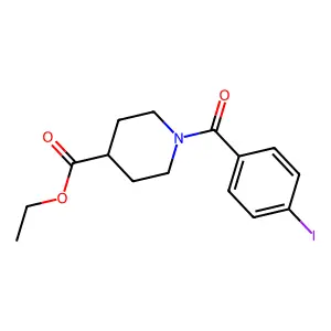 Ethyl 1-(4-iodobenzoyl)piperidine-4-carboxylate structure