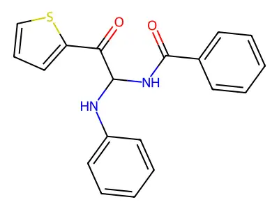 N-[2-oxo-1-(phenylamino)-2-(thiophen-2-yl)ethyl]benzamide structure
