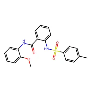 N-(2-methoxyphenyl)-2-{[(4-methylphenyl)sulfonyl]amino}benzamide structure