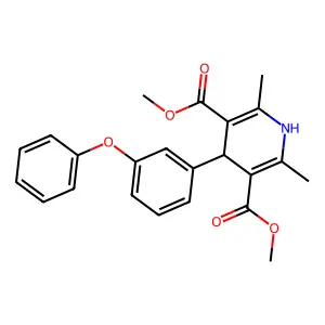 Dimethyl 2,6-dimethyl-4-(3-phenoxyphenyl)-1,4-dihydropyridine-3,5-dicarboxylate structure