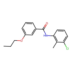 N-(3-chloro-2-methylphenyl)-3-propoxybenzamide structure