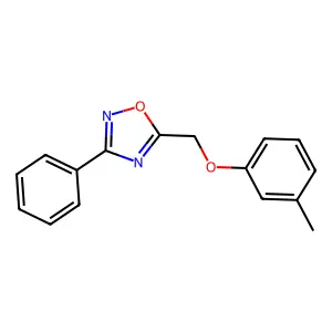 5-[(3-Methylphenoxy)methyl]-3-phenyl-1,2,4-oxadiazole structure