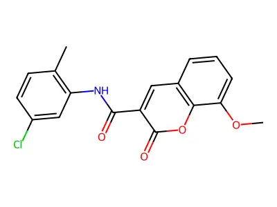 N-(5-chloro-2-methylphenyl)-8-methoxy-2-oxo-2H-chromene-3-carboxamide structure