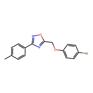 5-[(4-Bromophenoxy)methyl]-3-(4-methylphenyl)-1,2,4-oxadiazole structure