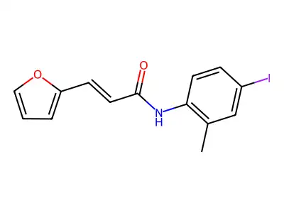 (E)-3-(furan-2-yl)-N-(4-iodo-2-methylphenyl)prop-2-enamide structure