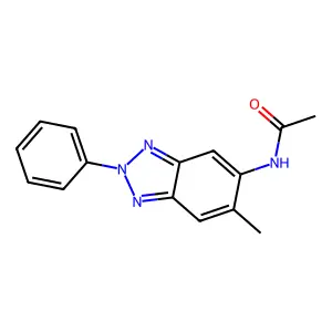 N-(6-methyl-2-phenylbenzotriazol-5-yl)acetamide structure