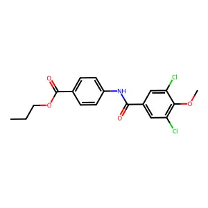 Propyl 4-[(3,5-dichloro-4-methoxybenzoyl)amino]benzoate structure