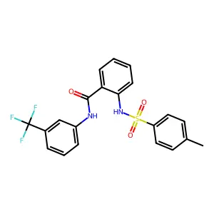 2-[(4-methylphenyl)sulfonylamino]-N-[3-(trifluoromethyl)phenyl]benzamide structure