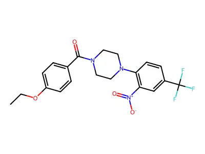(4-Ethoxyphenyl)-[4-[2-nitro-4-(trifluoromethyl)phenyl]piperazin-1-yl]methanone structure