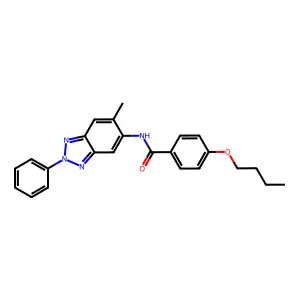 4-butoxy-N-(6-methyl-2-phenylbenzotriazol-5-yl)benzamide structure