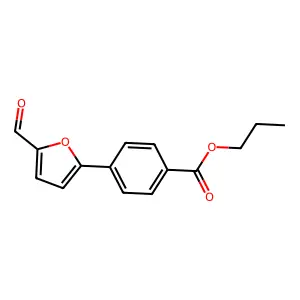 Propyl 4-(5-formyl-2-furyl)benzoate structure
