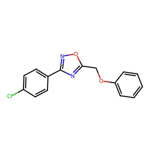 3-(4-Chlorophenyl)-5-(phenoxymethyl)-1,2,4-oxadiazole structure