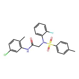 N-(5-chloro-2-methylphenyl)-2-(2-fluoro-N-(4-methylphenyl)sulfonylanilino)acetamide structure