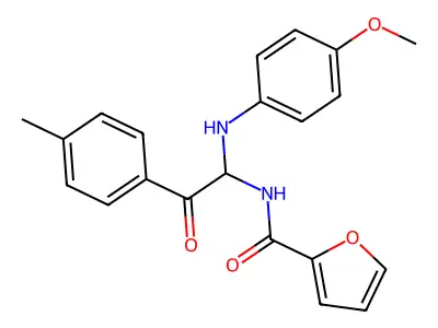 N-[1-[(4-Methoxyphenyl)amino]-2-(4-methylphenyl)-2-oxoethyl]-2-furancarboxamide structure