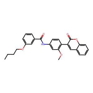 3-butoxy-N-[3-methoxy-4-(2-oxo-2H-chromen-3-yl)phenyl]benzamide structure