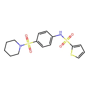 N-[4-(1-piperidinylsulfonyl)phenyl]-2-thiophenesulfonamide structure