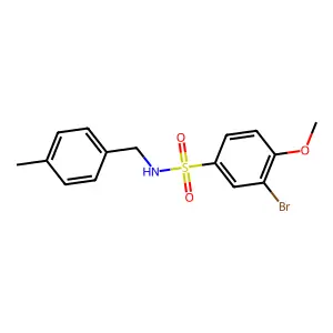 3-bromo-4-methoxy-N-(4-methylbenzyl)benzenesulfonamide structure