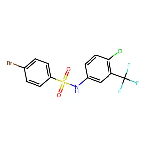 4-Bromo-N-(4-chloro-3-(trifluoromethyl)phenyl)benzenesulfonamide structure