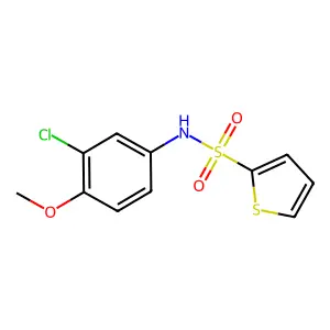 N-(3-chloro-4-methoxyphenyl)thiophene-2-sulfonamide structure
