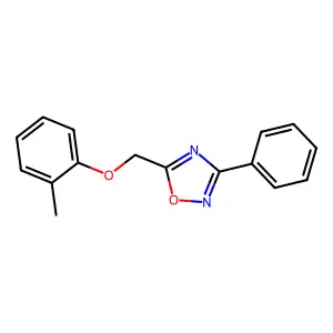 5-[(2-Methylphenoxy)methyl]-3-phenyl-1,2,4-oxadiazole structure