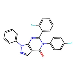 6-(2-Fluorophenyl)-5-(4-fluorophenyl)-1-phenylpyrazolo[3,4-d]pyrimidin-4-one structure
