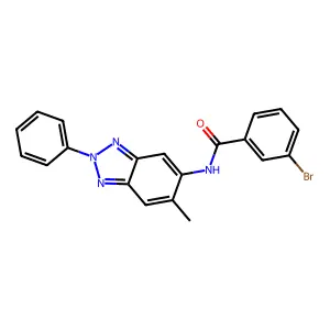3-bromo-N-(6-methyl-2-phenylbenzotriazol-5-yl)benzamide structure