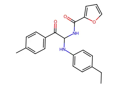 N-{1-[(4-ethylphenyl)amino]-2-(4-methylphenyl)-2-oxoethyl}furan-2-carboxamide structure